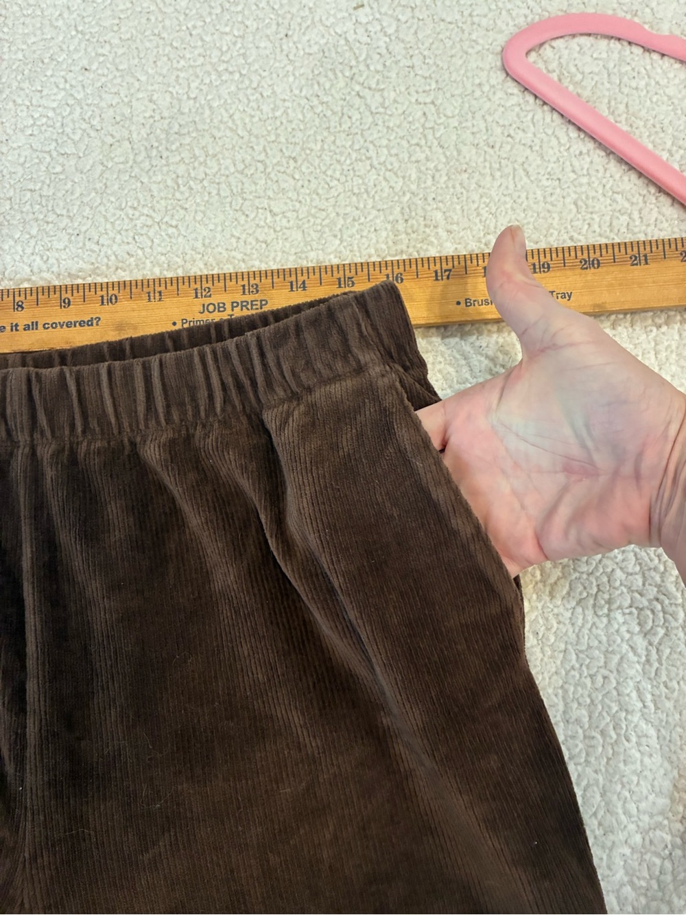 Lands’ End Women’s Tall Sport Knit Corduroy Pants – Chocolate Brown Size Large - Picture 6 of 14
